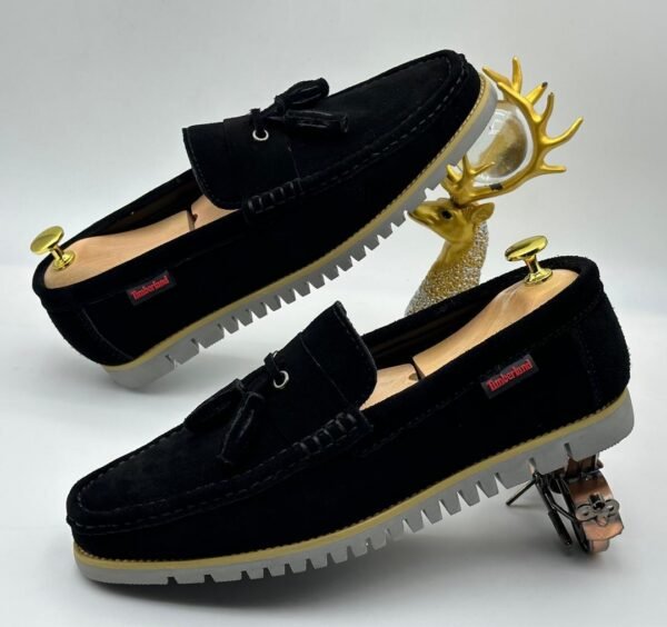 Timberland Suede Tassel Loafers – Black