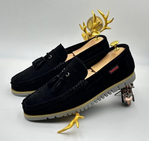 Timberland Suede Tassel Loafers – Black