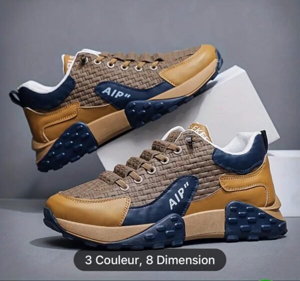 AIP TrailFlex Woven Outdoor Sneakers – Brown/Navy