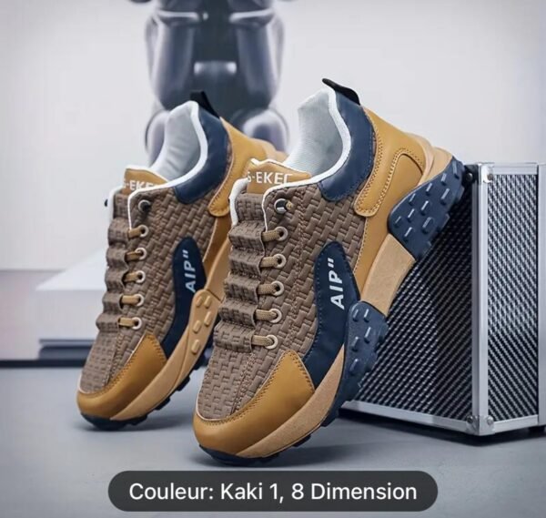 AIP TrailFlex Woven Outdoor Sneakers – Brown/Navy