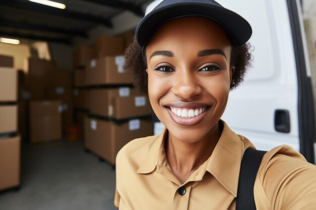 African American Young Woman Package Delivery Concept 1194 596373 4149126885